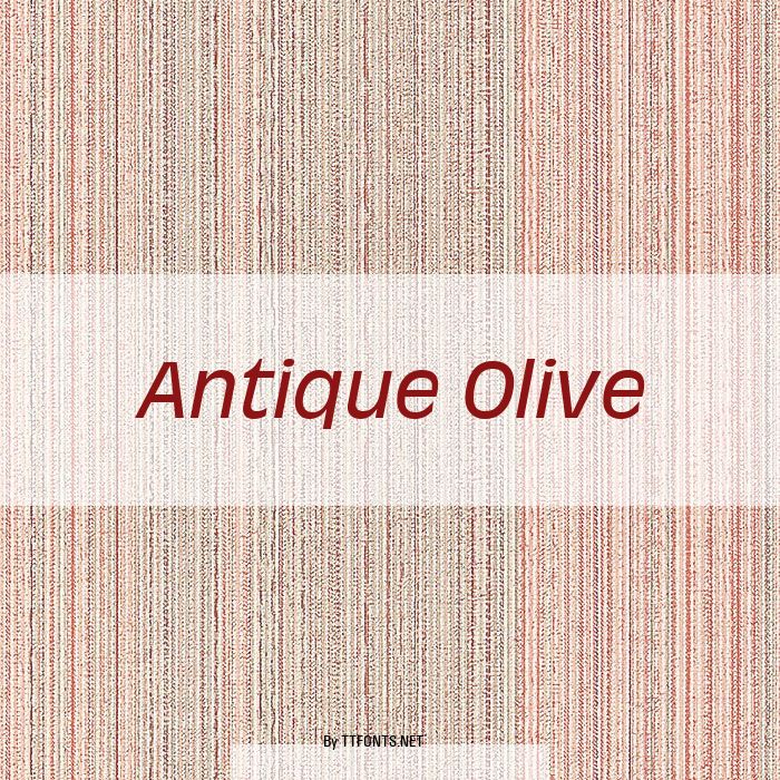 Antique Olive example