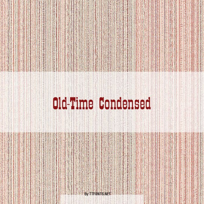 Old-Time Condensed example
