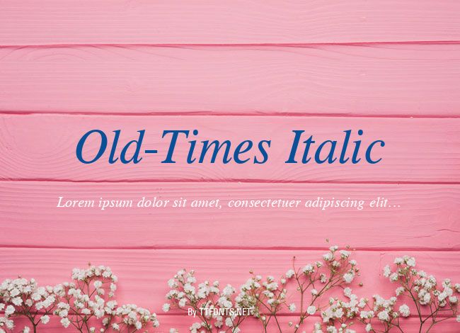 Old-Times Italic example