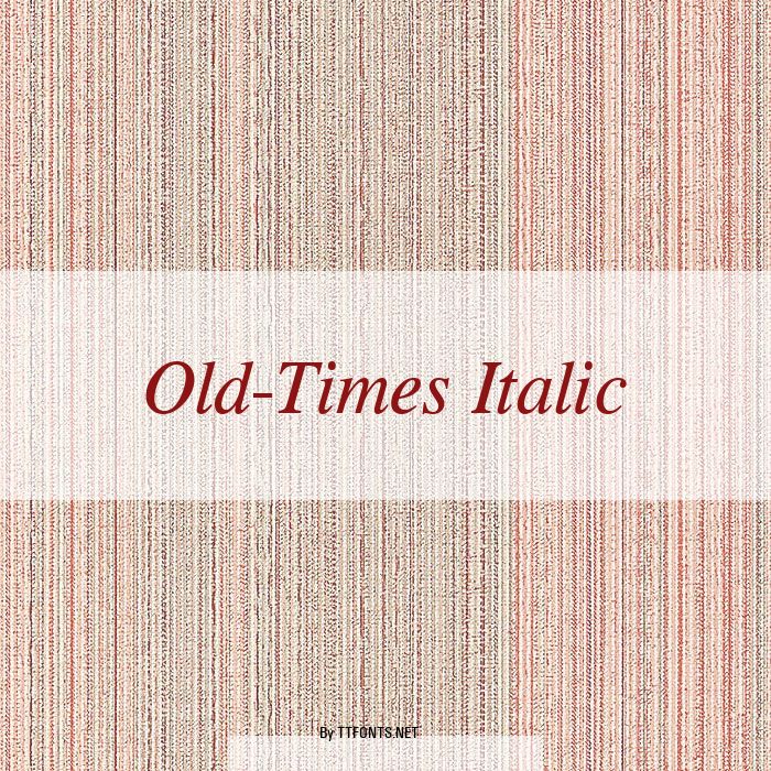 Old-Times Italic example