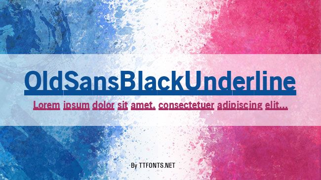OldSansBlackUnderline example