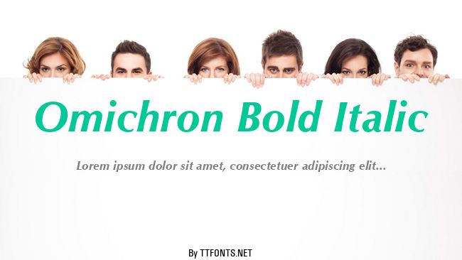 Omichron Bold Italic example