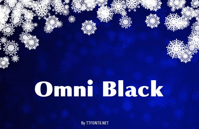 Omni Black Regular truetype font