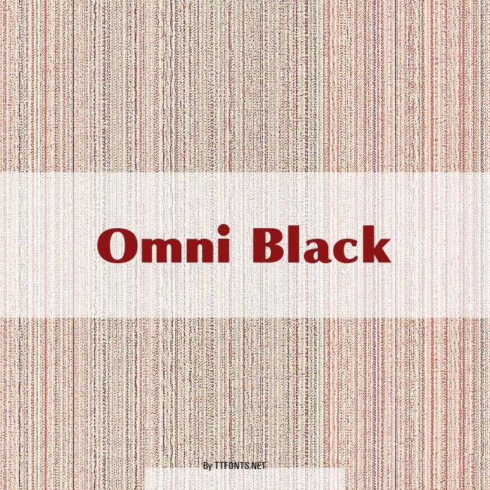 Omni Black Regular truetype font