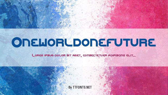 Oneworldonefuture example