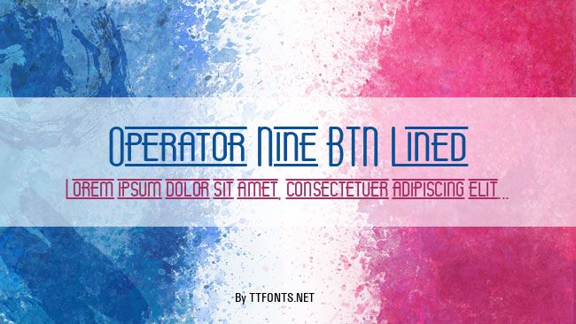 Operator Nine BTN Lined example