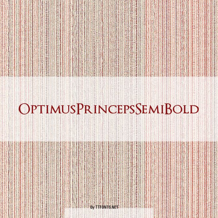 OptimusPrincepsSemiBold example