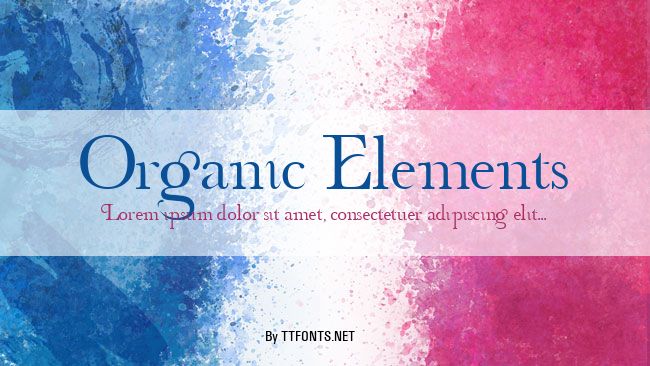 Organic Elements example