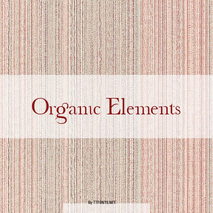 Organic Elements example