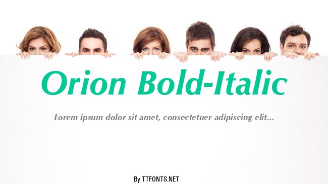 Orion Bold-Italic example