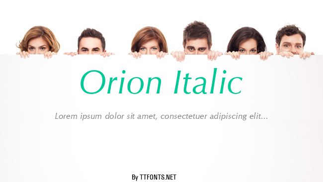 Orion Italic example