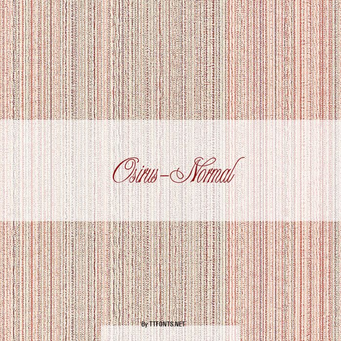 Osirus-Normal example