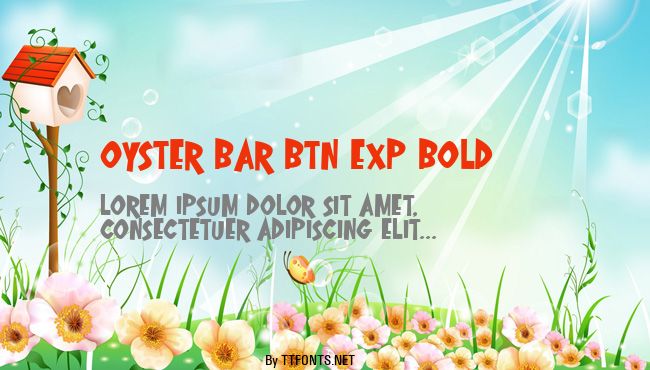 Oyster Bar BTN Exp Bold example