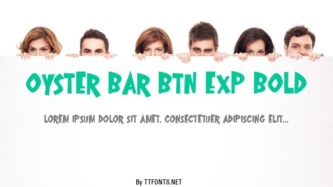 Oyster Bar BTN Exp Bold example