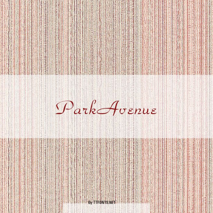 ParkAvenue example