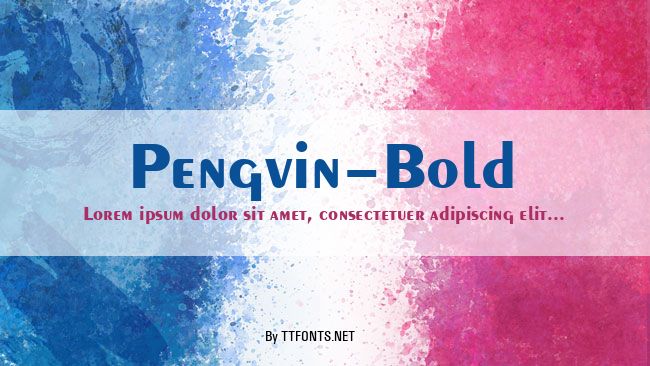 Pengvin-Bold example