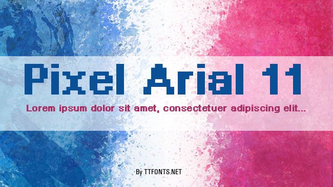 Pixel Arial 11 example