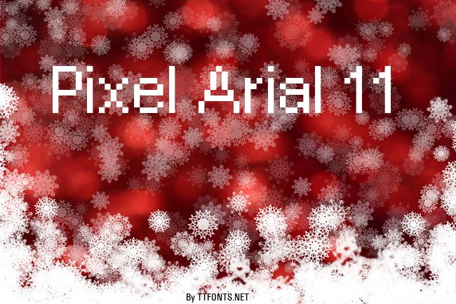 Pixel Arial 11 example