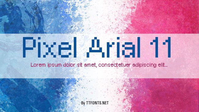 Pixel Arial 11 example