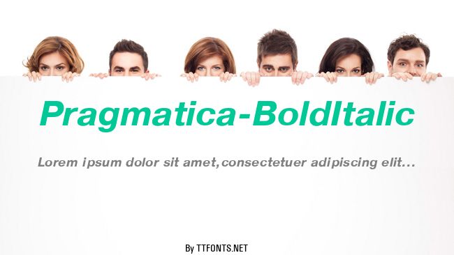 Pragmatica-BoldItalic example