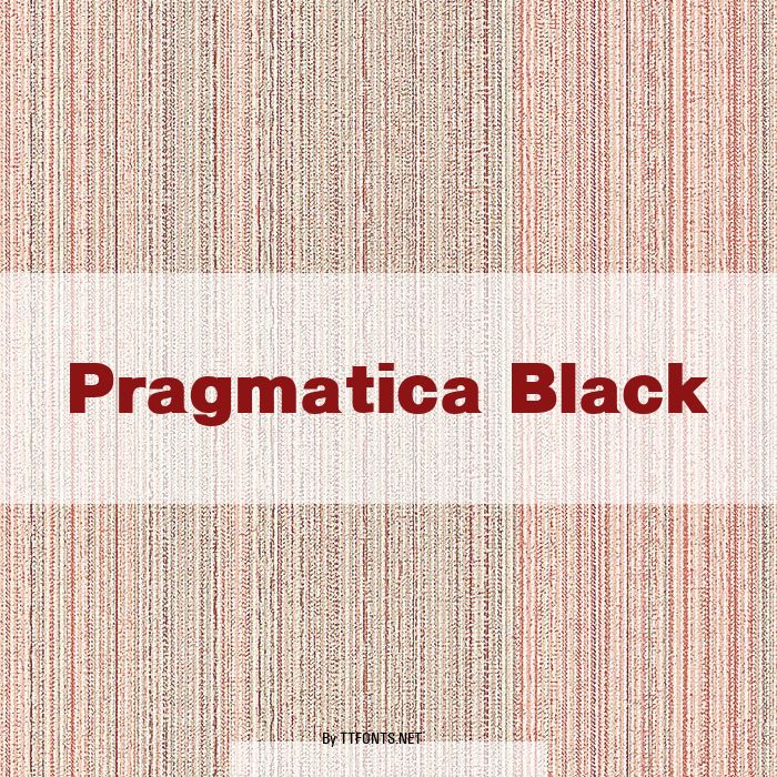 Pragmatica Black example