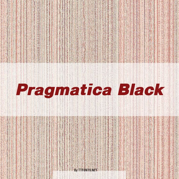 Pragmatica Black example