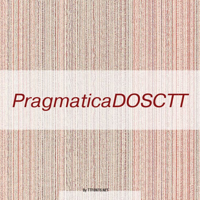 PragmaticaDOSCTT example