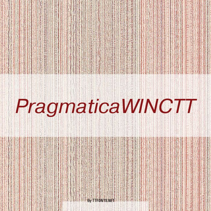 PragmaticaWINCTT example