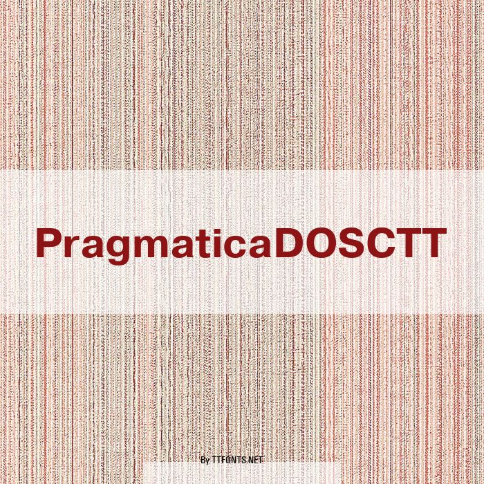 PragmaticaDOSCTT example