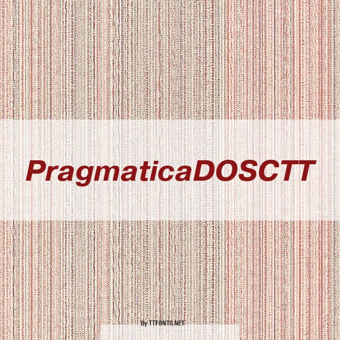PragmaticaDOSCTT example