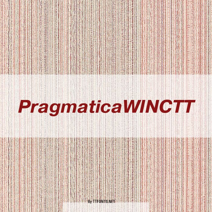 PragmaticaWINCTT example