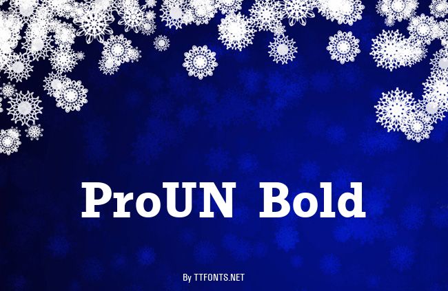 ProUN Bold example