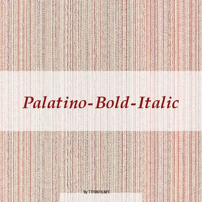 Palatino-Bold-Italic example