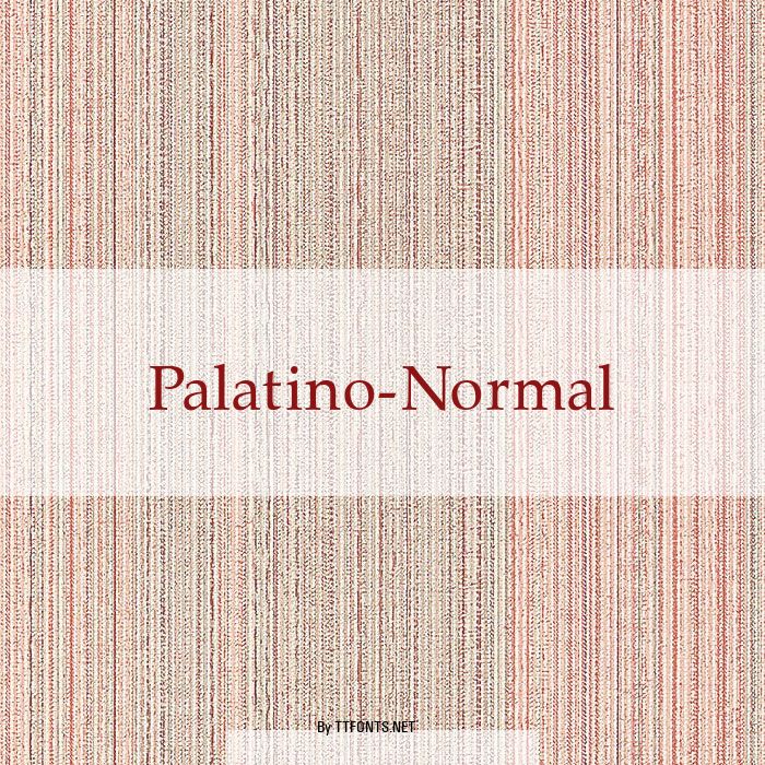 Palatino-Normal example