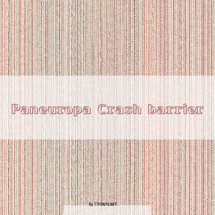 Paneuropa Crash barrier example