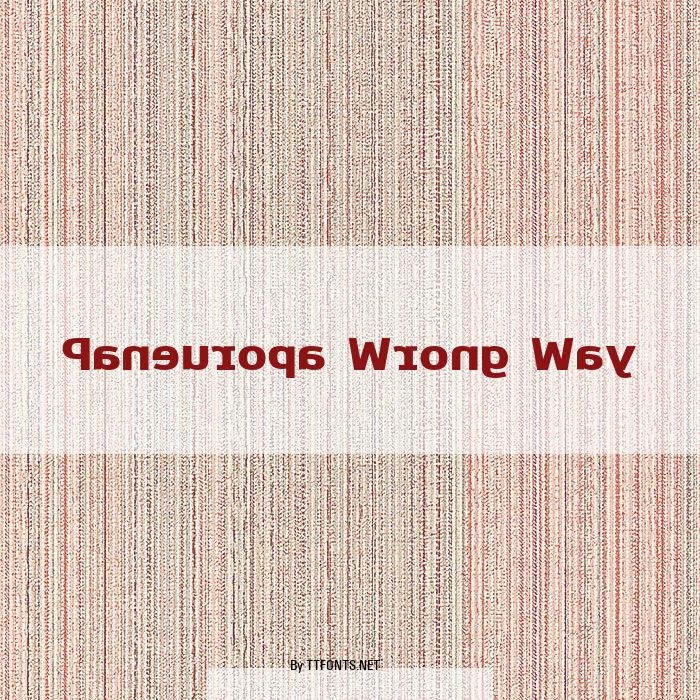 Paneuropa Wrong Way example