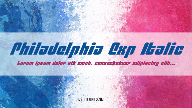 Philadelphia Exp Italic example