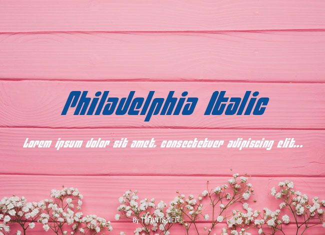 Philadelphia Italic example