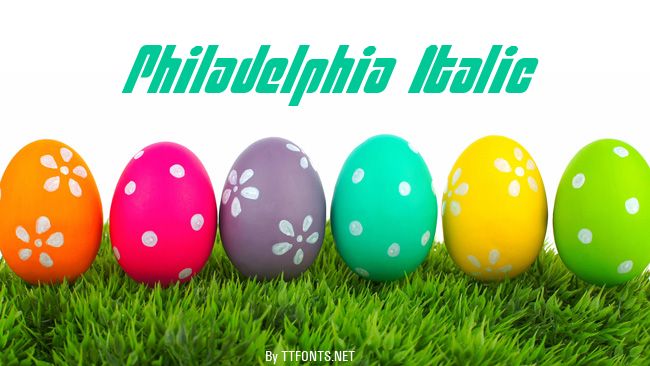 Philadelphia Italic example