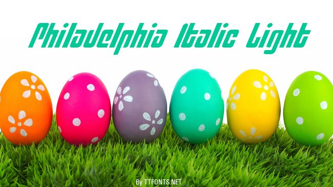 Philadelphia Italic Light example