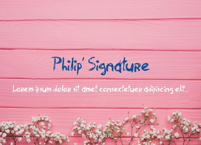 Philip' Signature example