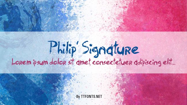 Philip' Signature example