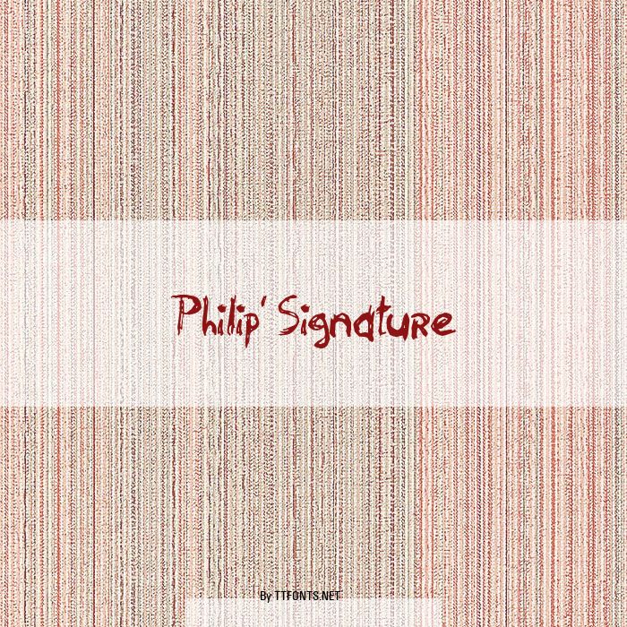 Philip' Signature example