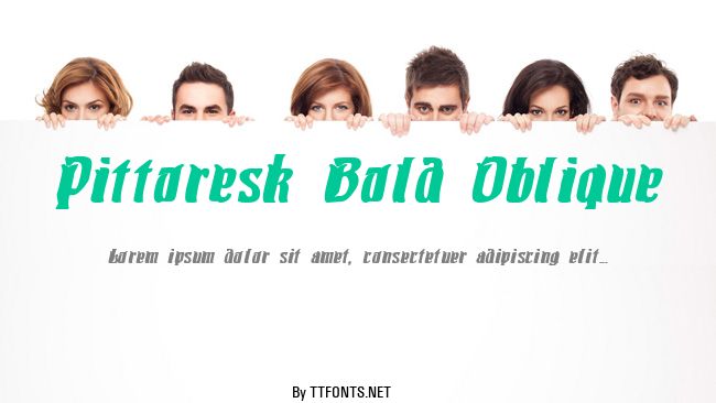 Pittoresk Bold Oblique example