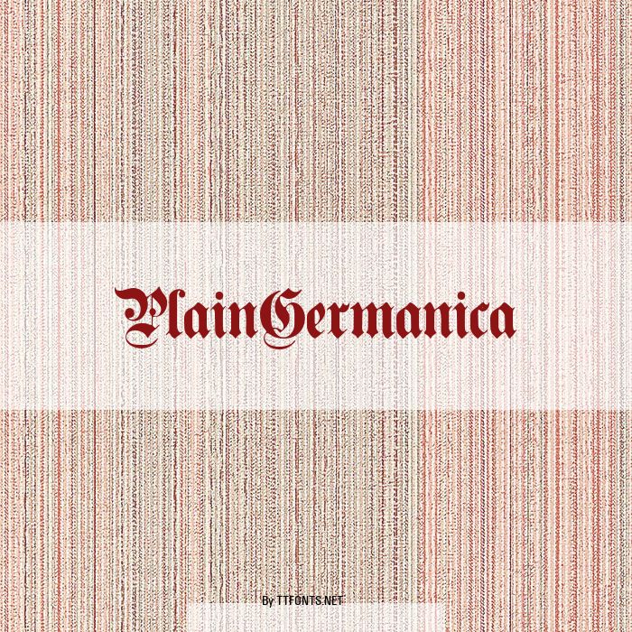 PlainGermanica example