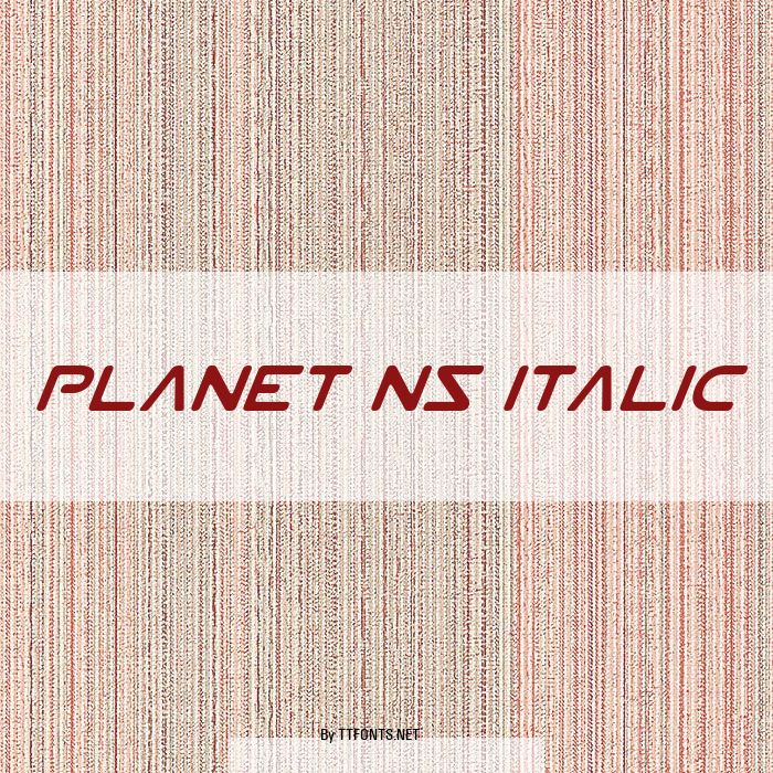 Planet NS Italic example