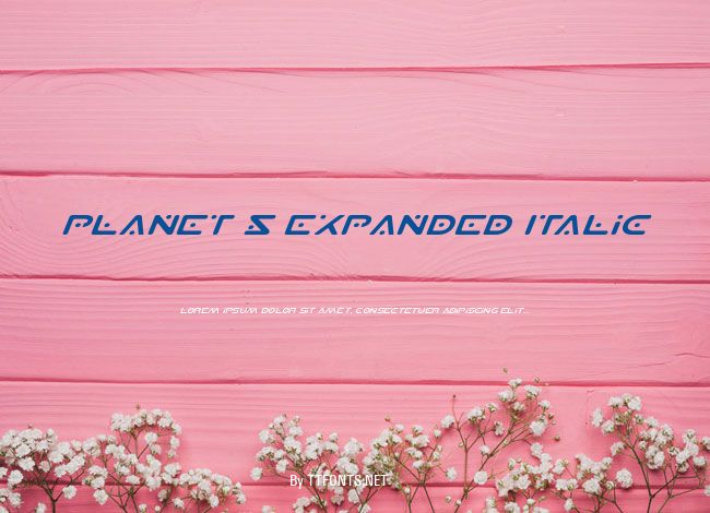 Planet S Expanded Italic example