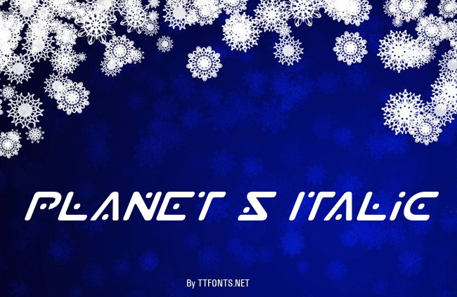 Planet S Italic example