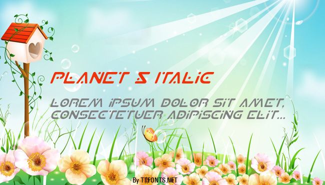 Planet S Italic example