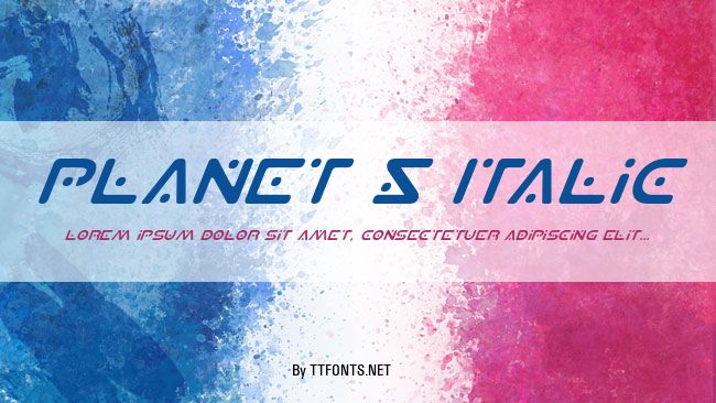 Planet S Italic example